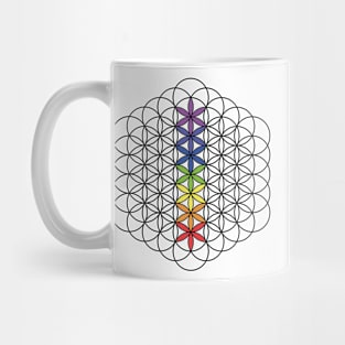 Flower Of Life Chakra System Mug